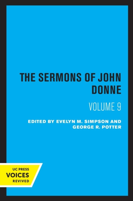 The Sermons of John Donne, Volume IX