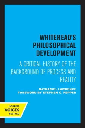 Whiteheads Philosophical Development