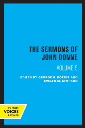The Sermons of John Donne Volume V