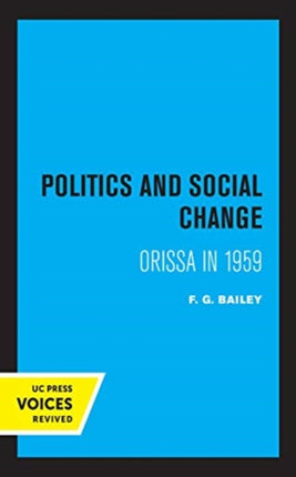 Politics and Social Change Orissa in 1959