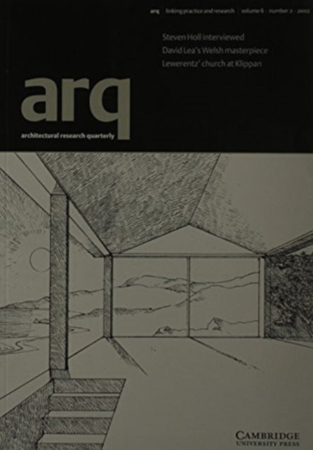 arq Architectural Research Quarterly Volume 6 Part 2