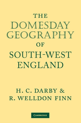 The Domesday Geography of SouthWest England