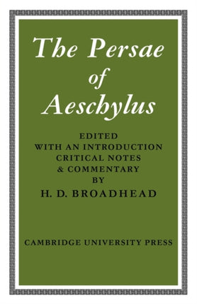 The Persae of Aeschylus