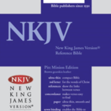 NKJV Pitt Minion Reference Bible Brown Goatskin