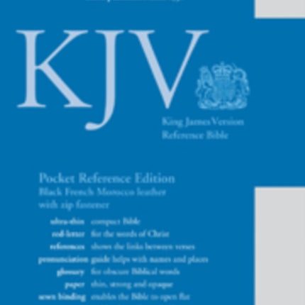 KJV Pocket Reference Bible Black French Morocco