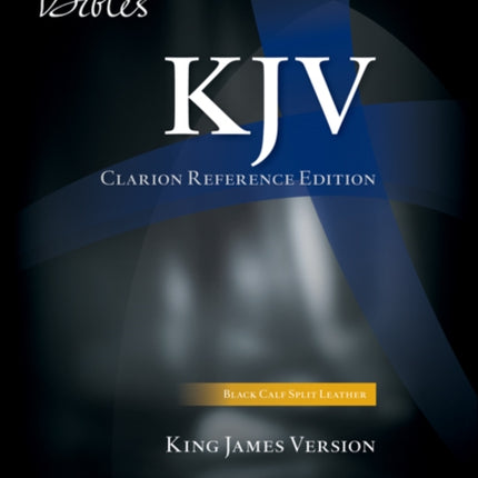 KJV Clarion Reference Bible Black Calf Split Leather KJ484X Black Calf Split Leather