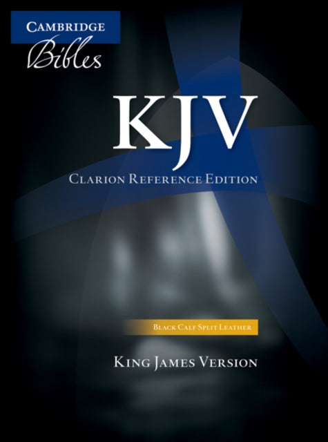KJV Clarion Reference Bible Black Calf Split Leather KJ484X Black Calf Split Leather