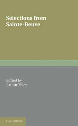 Selections from SainteBeuve