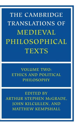 The Cambridge Translations of Medieval Philosophical             Texts