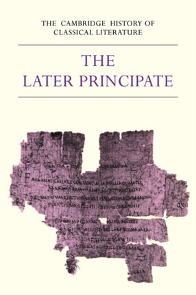 The Cambridge History of Classical Literature Volume 2 Latin Literature Part 5 The Later Principate
