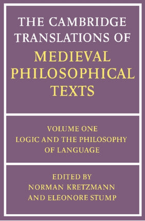 The Cambridge Translations of Medieval Philosophical Texts