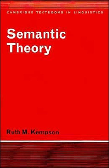Semantic Theory Cambridge Textbooks in Linguistics