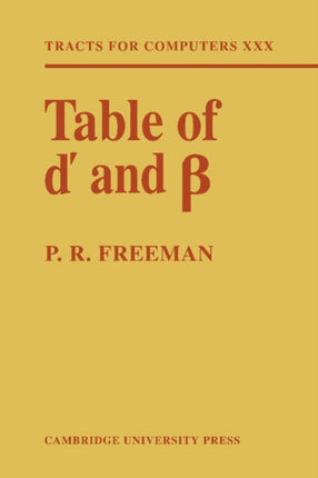 Table of D and