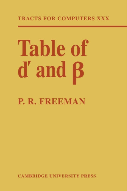 Table of D and