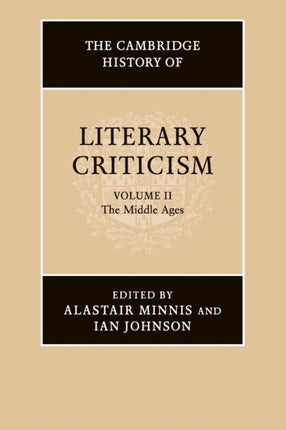 The Cambridge History of Literary Criticism