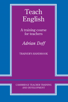 Teach English Trainers handbook