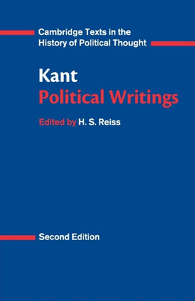 Kant Political Writings Cambridge Texts in the