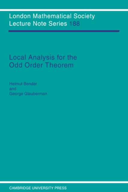 LMS 188 Local Analysis Order Thm London Mathematical Society Lecture Note Series Series Number 188