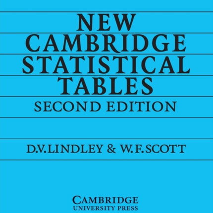 New Cambridge Statistical Tables