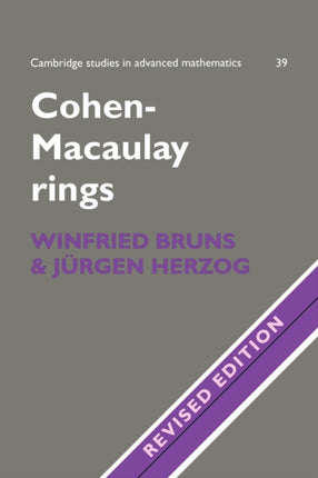 CohenMacaulay Rings 2ed Revised Edition 39