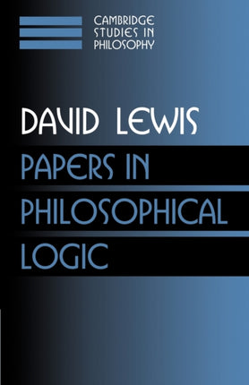Papers in Philosophical Logic Volume 1