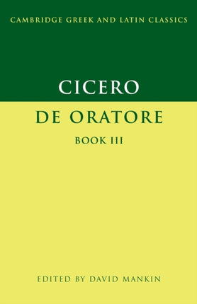 Cicero De Oratore Book III