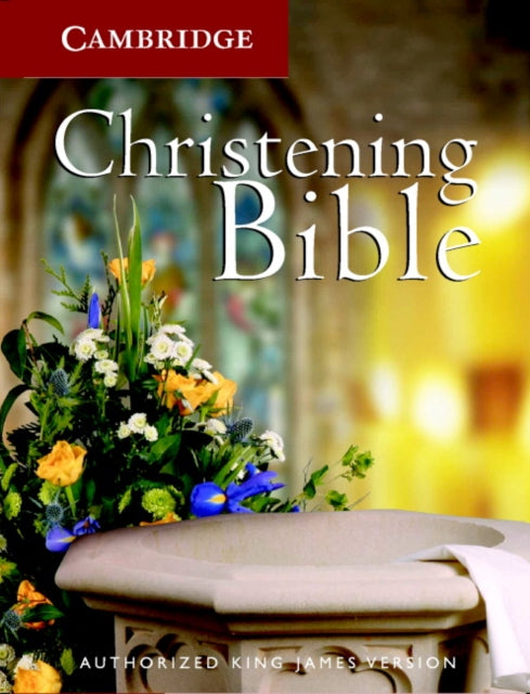KJV Christening Bible Ruby Text Edition White