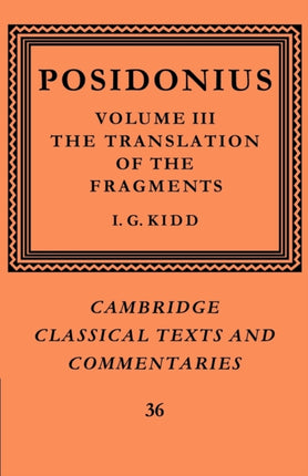 Posidonius Volume 3 The Translation of the Fragments