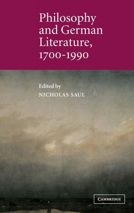 Philosophy and German Literature 17001990