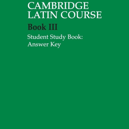 Cambridge Latin Course 3 Student Study Book Answer Key