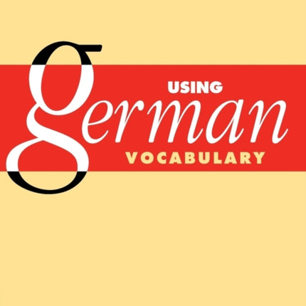 Using German Vocabulary