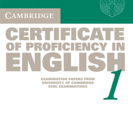 Cambridge Certificate of Proficiency in English 1