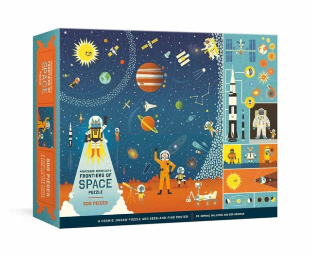 Professor Astro Cat's Frontiers of Space 500-Piece Puzzle: Cosmic Jigsaw Puzzle and Seek-and-Find Poster