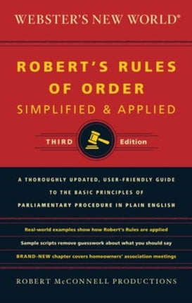 Websters New World Roberts Rules Of Order