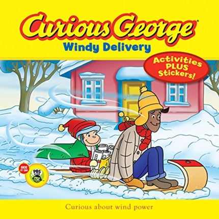 Curious George Windy Delivery Cgtv 8x8 WStickers