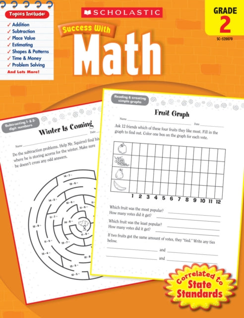 Math Grade 2 Scholastic Success with Workbooks Math