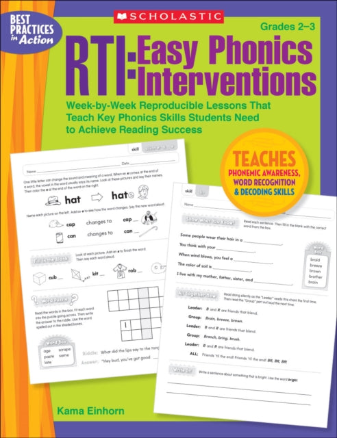 Rti Easy Phonics Interventions WeekByWeek Reproducible Lessons That Teach Key Phonics Skills Students Need to Achieve Reading Success