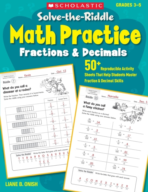 SolveTheRiddle Math Practice Fractions  Decimals 50 Reproducible Activity Sheets That Help Students Master Fraction  Decimal Skills