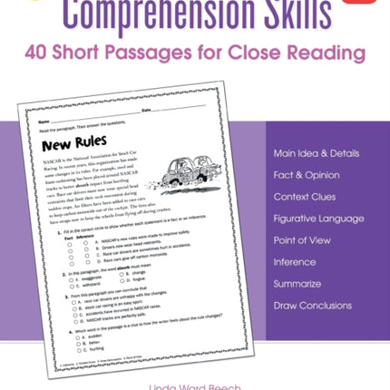 Comprehension Skills: 40 Short Passages for Close Reading: Grade 5