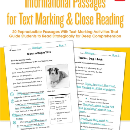 Informational Passages for Text Marking & Close Reading: Grade 2: 20 Reproducible Passages with Text-Marking Activities That Guide Students to Read Strategically for Deep Comprehension