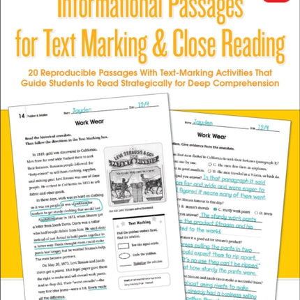 Informational Passages for Text Marking & Close Reading: Grade 3: 20 Reproducible Passages with Text-Marking Activities That Guide Students to Read Strategically for Deep Comprehension