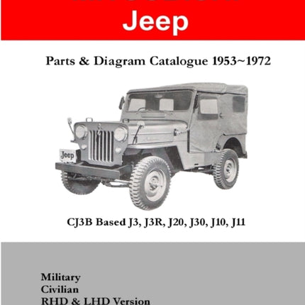 Mitsubishi Jeep CJ3B Based J3R J20 J30 Parts  Diagram Manual 19531972