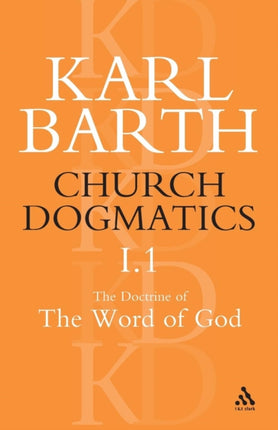 Church Dogmatics Classic Nip I1 Church Dogmatics
