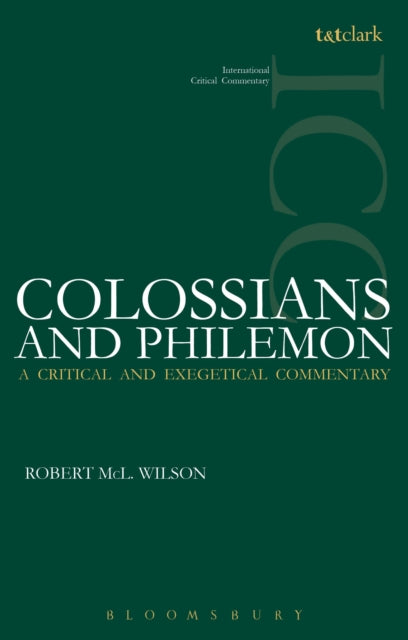 Colossians and Philemon ICC International Critical Commentary