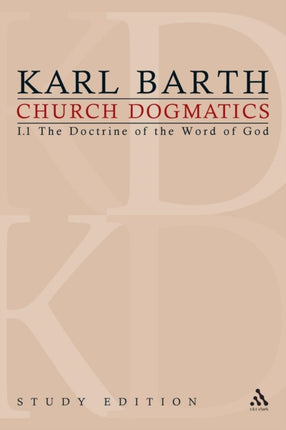 Church Dogmatics Study Edition 1