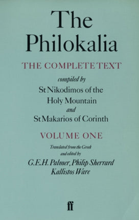 The Philokalia Vol 1