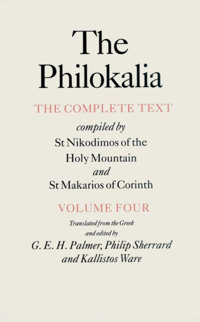 The Philokalia Vol 4