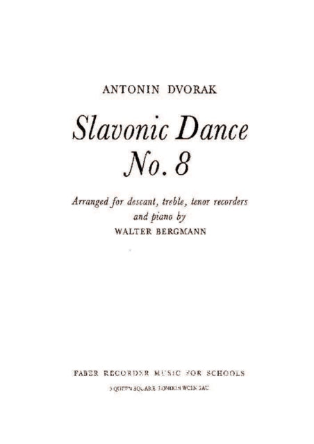 Slavonic Dance No.8 (recorder ensemble)