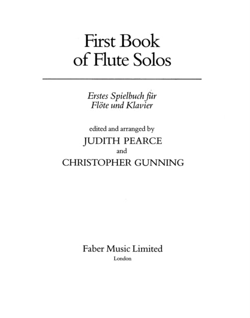 First Book of Flute Solos (Flute Part Only)