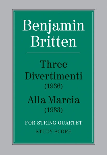 Three Divertimenti and Alla Marcia